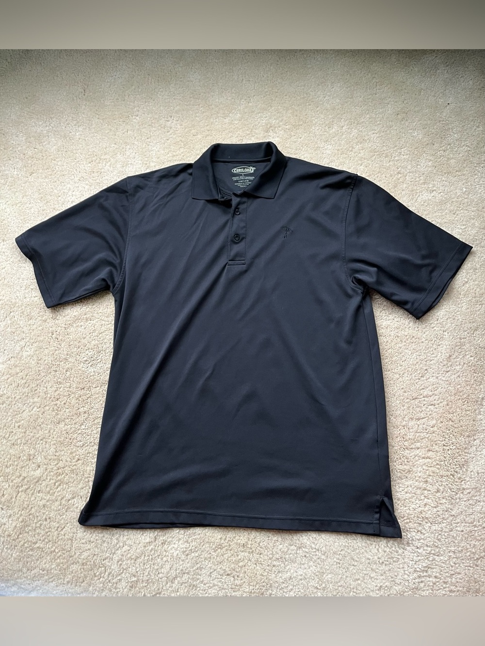 Cariloha Men’s Black Bamboo Comfort Golf Polo Shirt - Size L - VGUC